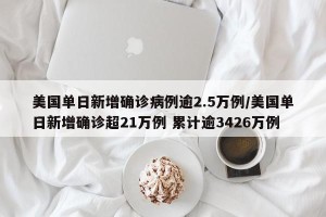 美国单日新增确诊病例逾2.5万例/美国单日新增确诊超21万例 累计逾3426万例